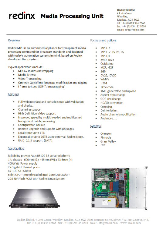 Redinx Brochure